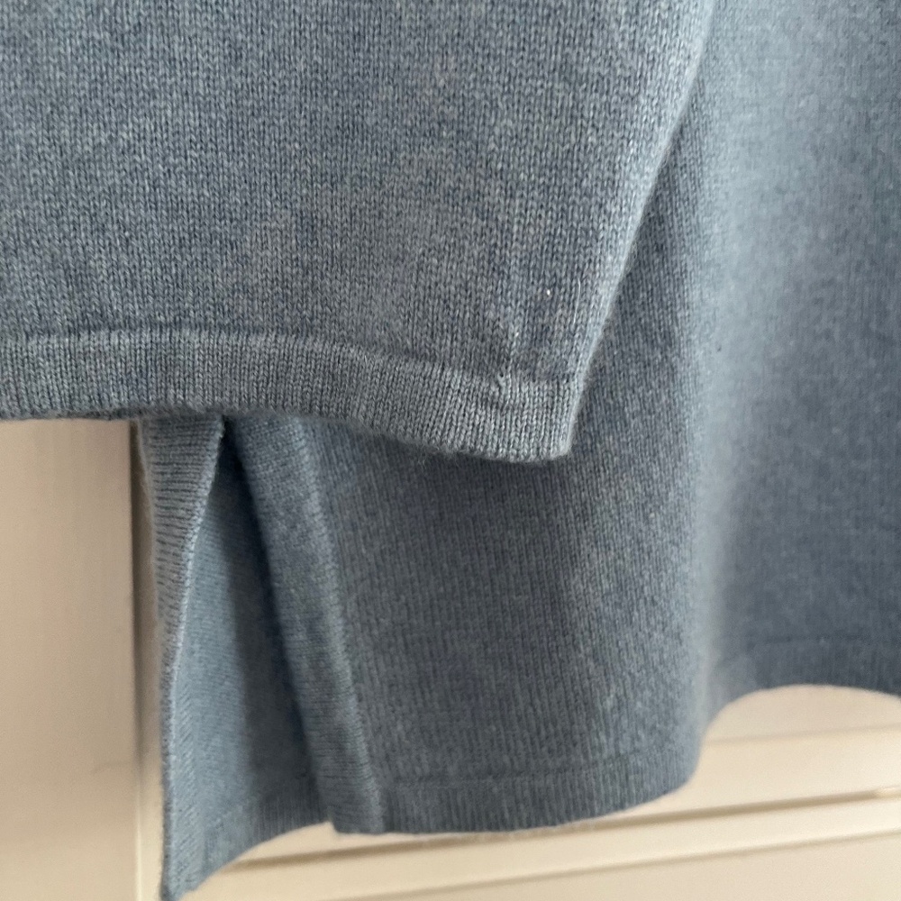 Lands' End Light Blue Crew Neck Sweater 100% cashmere - Picture 2 of 5